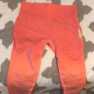 Gymshark coral crop ombre leggings